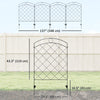 4 Pack Garden Fencing for Yard, Decorative Fence Panels as Animal Barrier and Flower Edging, Circle, Black