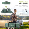 Camping Tent with 2 Bedrooms and Living Area, 3000mm Waterproof Family Tent, for Fishing Hiking Festival, Army Green