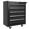 Rolling Tool Chest, 5-Drawer Lockable Tool Cabinet with 4 Wheels, Handle, Toolbox Storage Organizer for Garage, Workshop, Repair Shop