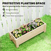 3.3 x 1.2 x 1.2 ft Garden Raised Bed Planter Grow Containers for Outdoor Patio Plant Flower Vegetable Pot, Natural
