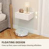 Set of 2 Wall Mounted Bedside Tables, Floating Nightstands with Drawer for Bedroom, White