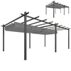 11.7' x 19.6' Retractable Pergola Canopy, Aluminum Pergola for Grill, Patio, Garden, Deck