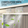 7' x 4' Galvanised Steel Garden Shed, with Foundation Kit -, Grey
