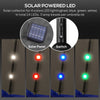 8.8 ft Solar Powered Outdoor Patio Umbrella Round Market Table Umbrella with Adjustable LED Lights Tilt Crank Dark Grey
