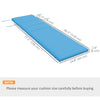 Patio Chaise Lounge Chair Cushion Replacement Sun Lounger Pads with Headrest and Ties, Turquoise