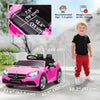 12V Ride On Car with Parent Remote Control Two Motors Music Lights Suspension Wheels for 3-6 Years, Pink