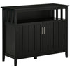 Sideboard Buffet Server Storage Cabinet Console Table with 2 Doors and Adjustable Shelves for Kitchen & Dining Room, Black