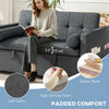 Pull Out Sofa Bed, Sleeper Sofa Couch with USB Ports, Small Linen Loveseat Futon Couch for Living Room