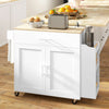Kitchen Island with Storage, Rolling Kitchen Cart with Foldable Drop Leaf, Power Outlet and USB Ports