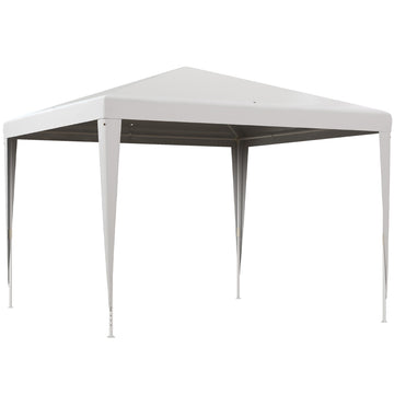 10x10ft Party Tent Portable Gazebo, Folding Garden Canopy Event Shelter Outdoor Sunshade White