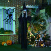 6' Life Size Black Witch Outdoor Halloween Decoration, Halloween Prop w/ Light Up Eyes