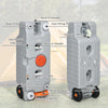 19.8 Gallon Portable RV Water Tank, Waste Water Storage Tank, with Rotating Drain Spout, Level Indicator and 3 Wheels