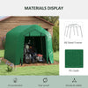 8' x 6' Carport with Sidewalls and Roll-up Door, Outdoor Storage Shelter for Motorcycle and Car, Green
