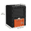 Outdoor Compost Bin Garden Container, Fast Creation of Fertile Soil Aerating Compost Box, 80 Gallon, Orange