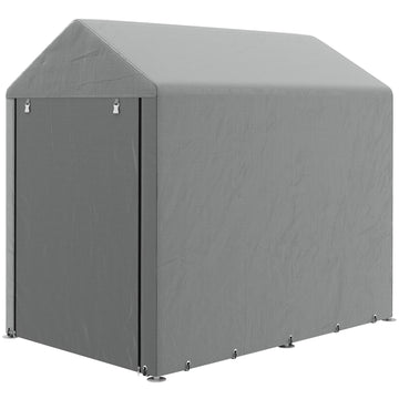 4 x 6ft Outdoor Storage Shed Tent, Portable Shed with Roll-up Door for Motorcycle, Bike, Garden Tools