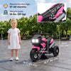 Kids Electric Pedal Motorcycle Ride-On Toy 6V Battery Powered w/ Music Horn Headlights Motorbike for 37–60 M Pink