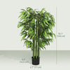 4.6FT Artificial Bamboo Tree Set of 2, Decorative Faux Plant in Nursery Pot, Faux Tree for Home Indoor Decor