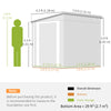 4' x 8' Outdoor Storage Shed, Metal Garden Shed with Window, 2 Vents and Lockable Door for Backyard, Garden, Patio