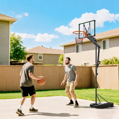 Soozier 4.1-8.5ft Adjustable Basketball Hoop with 33