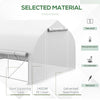 13 x 9.8ft Walk-in Polytunnel Greenhouse, Zipped Roll Up Sidewalls, Mesh Door, 8 Mesh Windows, Plant Labels and Gloves, Wind Resistance, White