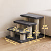 Cat Trees 3 Tier Pet Stairs Dog Cat 3 Steps Kitty Scratching Post Cat Scratch Furniture Dark Grey