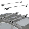 2pc Roof Rack Car Roof Top Lockable Aluminum Cross Bars Adjustable Baggage Luggage Carrier, Silver (49