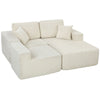 2-in-1 Modular Sectional Sofa, Boneless L Shaped Couch Sofa Bed