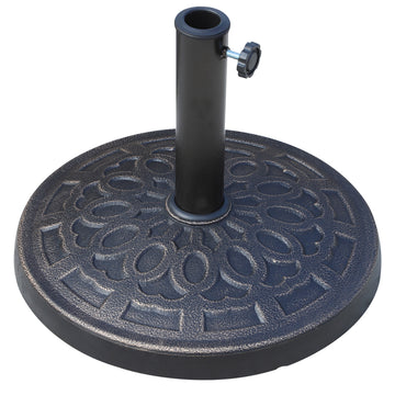 26 lbs Resin Round Umbrella Base Stand Market Parasol Base for Φ1.5