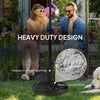 46 lbs Resin Round Patio Umbrella Base, Umbrella Stand with Wheels, Outdoor Umbrella Stand, Black