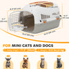 Hard-Sided Travel Pet Carrier, Plastic Dog and Cat Kennel for Small Dogs and Cats, Portable Crate with Steel Wire Door