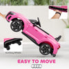 Ride-On Toy On Car with Remote Control, 12V 3.1 MPH Electric Ride for Kids w/ Suspension System, Horn Honking, Pink