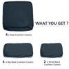 Outdoor Patio Rattan Sofa Set Cushion Polyester Cover Replacement- No Cushion Included