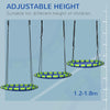 40 Inch Saucer Tree Swing Set for Kids with Adjustable Hanging Ropes, Steel Frame for Kids, 330lbs Capacity, Blue