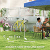 Pop Up Canopy Waterproof Canopy Tent with Carrying Bag for Parties Garden BBQs 9.8' x 9.8', Blue