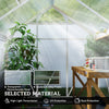Greenhouse Garden, Green House, Outdoor Greenhouse Kit, PC Board with Sliding Door, 6.2' x 4.3' x 6.6', Silver