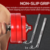 Soozier 66lbs 2-In-1 Dumbbell & Barbell Adjustable Set Strength Muscle Exercise Fitness Plate Bar Clamp Rod Home Gym Sports Area