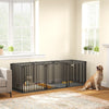 83 Inch Heavy Duty Dog Crate, Extra Large Metal Dog Cage Kennel with Mat for Large Breeds, Modular Puppy Playpen