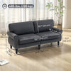 Stylish Midback Double Sofa with Sponge Padding, 2 Seater Sofa Couch, with Rubber Wood Leg