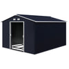 11' x 9' Metal Storage Shed Garden Tool House with Double Sliding Doors, 4 Air Vents for Backyard, Patio, Lawn Dark