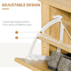 Shoe Storage Cabinet with 2 Flip Drawers and Adjustable Shelves for 12 Pairs of Shoes, Natural Wood