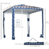 Beach Umbrella, 6.5' Easy-Assembly Sun-Shade Shelter with Sandbags and Carry Bag, Cool UV50+, Dark Blue