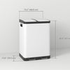 Kitchen Garbage Bin, 2 x 7.9 Gal (2 x 30 L) Trash Can, Soft-Close Garbage Can with Removable Inner Buckets, White
