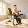 Soozier Adjustable Weight Bench with Wheels, Load 660LBS Workout Bench with Leg Extension, Preacher Curl and Resistance Bands