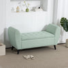 Upholstered Storage Bench with Arms, Modern Ottoman Bench for Bedroom, Entryway, and Living Room