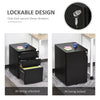 Metal Filing Cabinet 3 Drawer, Mobile Office Cabinet with Wheels for Legal, Letter, A4 File, Black