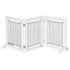 Freestanding Pet Gate, Folding Dog Gate with 2 Support Feet, 24