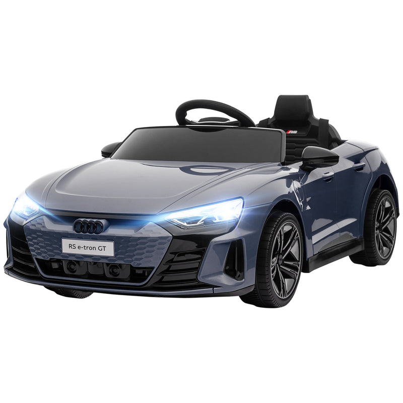 Ride-On Toy On Car with Remote Control, 12V 3.1 MPH Electric Ride for Kids w/ Suspension System, Horn Honking, Grey