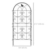 Set of 2 Metal Garden Trellis, Decorative Trellis Panels, Bird Design, 19.7