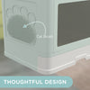 Cat Litter Box, Front Enter & Top Exit Cat Litter Tray with Scoop, Pull-out Tray, Easy to Clean, Green