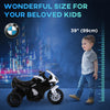 Kids Motorcycle, 6V Battery Powered Toddler Motorcycle with Headlight, Music, 3 Wheels Electric Motorcycle for Kids, Licensed BMW, Gift for Boys & Girls -Black